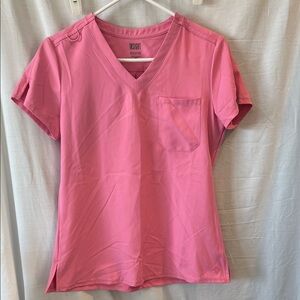 Women’s XS Insight Medcouture pink scrub top. Vneck, one breast pocket